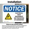 Signmission Electrical Main Disconnect Not Sign With Symbol, 7 in W x Rectangle, Vinyl Decal OS-2PACK-NS-D-57-L-11658 - alternate 6
